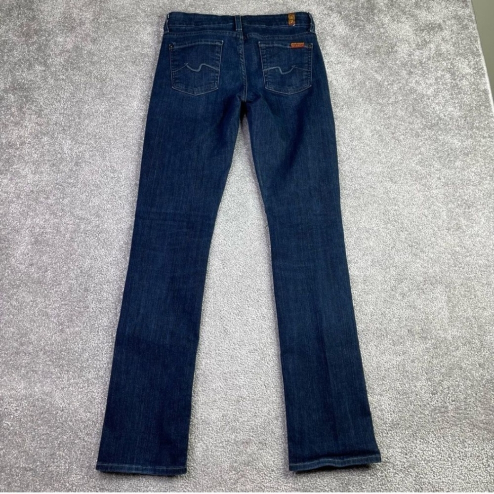 7 For All Mankind Kimmie Jeans Women’s 26 Blue Straight Low Rise Dark Denim